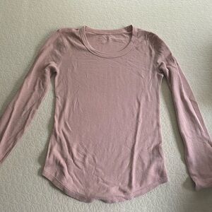 GAP waffle knit longsleeve shirt pink- SIZE SMALL